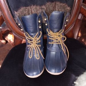 Navy Blue Winter & Rain Boots